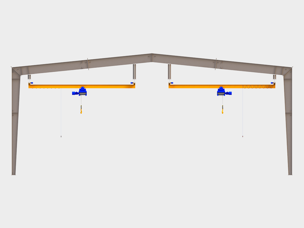 Подкрановые конструкции для подвесных кранов грузоподъемностью до 5 тонн.
